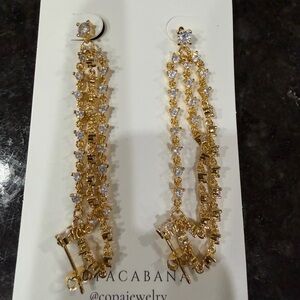 Gold and Crystal Earrings